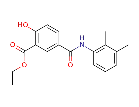 Molecular Structure of 38539-79-6 (ethyl 5-[(2,3-dimethylphenyl)carbamoyl]-2-hydroxy-benzoate)