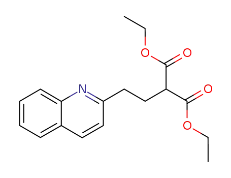 Molecular Structure of 47304-84-7 (diethyl [2-(quinolin-2-yl)ethyl]propanedioate)