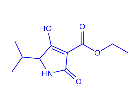 1H-Pyrrole-3-carboxylic acid, 2,5-dihydro-4-hydroxy-5-(1-methylethyl)-2-oxo-, ethyl ester, (5S)- (9CI)