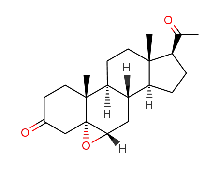 Molecular Structure of 111211-05-3 (5,6α-epoxy-5α-pregnane-3,20-dione)