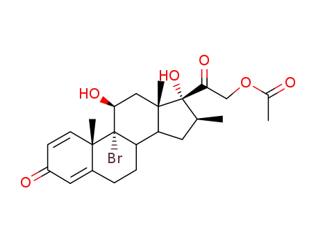 Molecular Structure of 4735-65-3 (9-Bromo-11,17,21-trihydroxy-16-methylpregna-1,4-diene-3,20-dione-21-acetate)