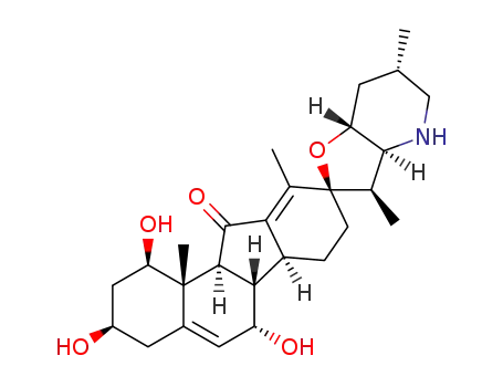 Molecular Structure of 1447249-76-4 (1β,7α-dihydroxyjervine)