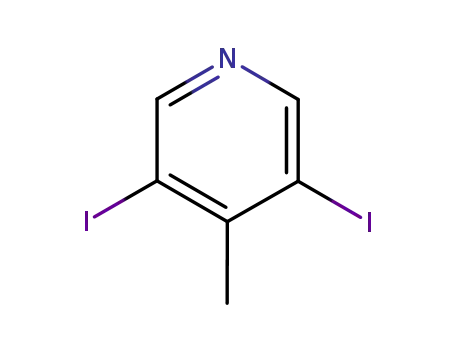 Molecular Structure of 98139-01-6 (3,5-diiodo-4-methyl-pyridine)