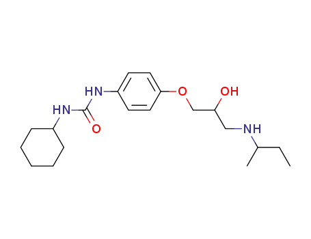 Molecular Structure of 38651-96-6 (3-[4-[3-(butan-2-ylamino)-2-hydroxy-propoxy]phenyl]-1-cyclohexyl-urea)