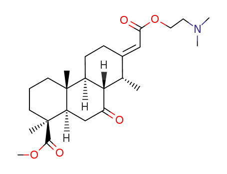 Molecular Structure of 471-71-6 ((4bα,8aβ,10aα)-7-[(E)-2-[2-(Dimethylamino)ethoxy]-2-oxoethylidene]tetradecahydro-1α,4aβ,8α-trimethyl-9-oxo-1β-phenanthrenecarboxylic acid methyl ester)