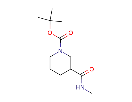 Molecular Structure of 885698-91-9 (3-methylcarbamoyl-piperidine-1-carboxylic acid tert-butyl ester)