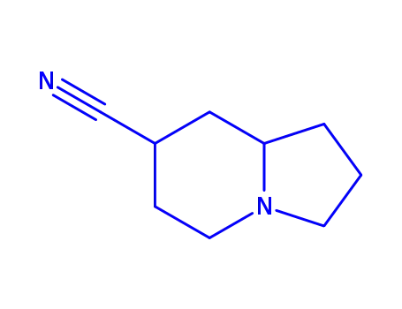 Molecular Structure of 476493-34-2 (7-Indolizinecarbonitrile,octahydro-,(7R,8aR)-rel-(9CI))