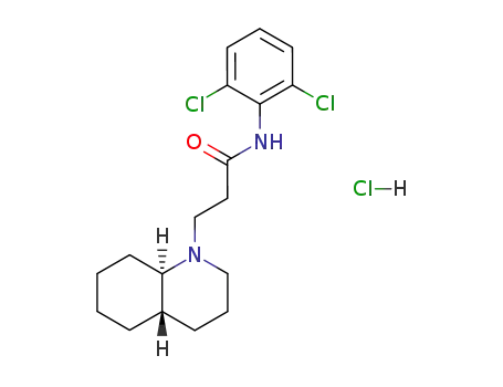 1(2H)-Quinolinepropanamide, N-(2,6-dichlorophenyl)octahydro-, monohydr ochloride, trans-