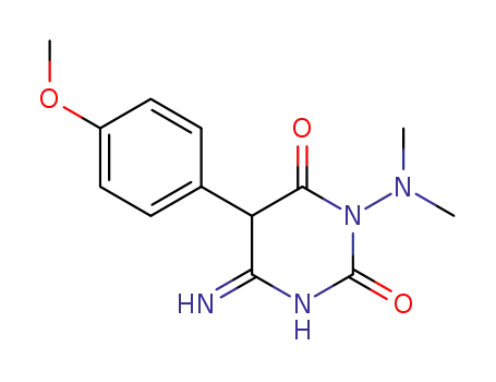 6-アミノ-3-(ジメチルアミノ)-5-(4-メトキシフェニル)ピリミジン-2,4(3H,5H)-ジオン