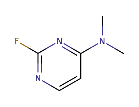 Molecular Structure of 38953-37-6 (4-Pyrimidinamine, 2-fluoro-N,N-dimethyl- (9CI))