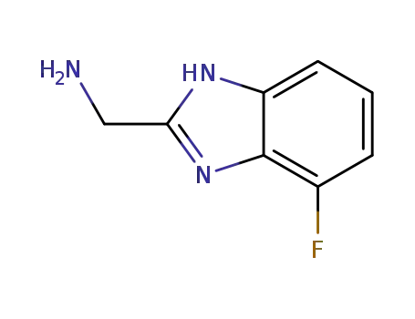 Molecular Structure of 394223-23-5 (1H-Benzimidazole-2-methanamine,4-fluoro-(9CI))