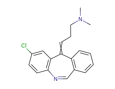 Molecular Structure of 58441-92-2 (3-(2-chloro-11H-dibenzo[b,e]azepin-11-ylidene)-N,N-dimethylpropan-1-amine)