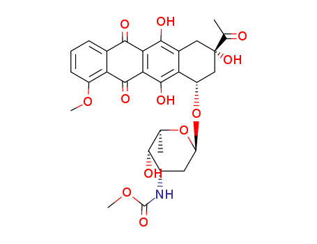5,12-Naphthacenedione,8-acetyl-7,8,9,10-tetrahydro-6,8,11-trihydroxy-1-methoxy-10-[[2,3,6-trideoxy-3-[(methoxycarbonyl)amino]-a-L-lyxo-hexopyranosyl]oxy]-,(8S-cis)- (9CI) cas  38942-79-9