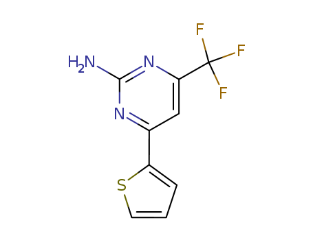 2-Pyrimidinamine,4-(2-thienyl)-6-(trifluoromethyl)- cas  396-63-4