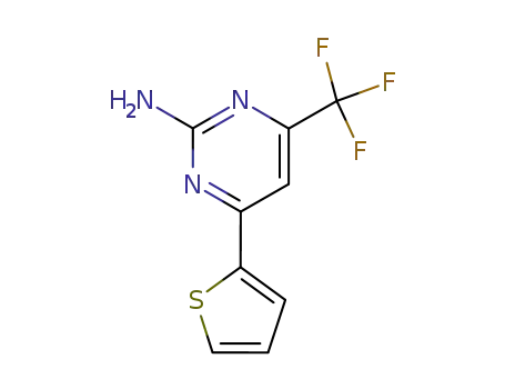 Molecular Structure of 396-63-4 (4-(thiophen-2-yl)-6-(trifluoromethyl)pyrimidin-2-amine)
