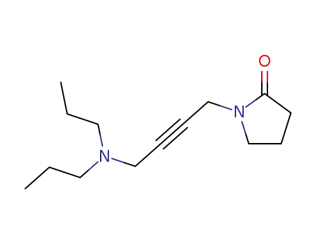 Molecular Structure of 3921-99-1 (1-[4-(dipropylamino)but-2-yn-1-yl]pyrrolidin-2-one)
