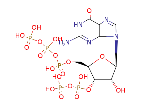 Molecular Structure of 38918-96-6 (Guanosine Pentaphosphate)