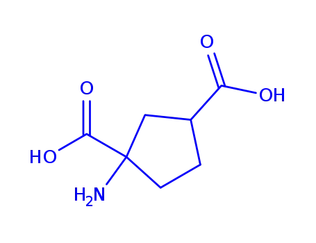 Molecular Structure of 477331-06-9 ((±)-trans-1-amino-1,3-dicarboxycyclopentane)