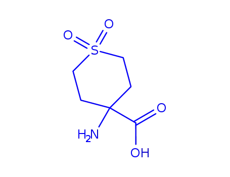 Molecular Structure of 39124-27-1 (4-Amino-1,1-dioxo-tetrahydro-2H-thiopyran-4-carboxylic acid)