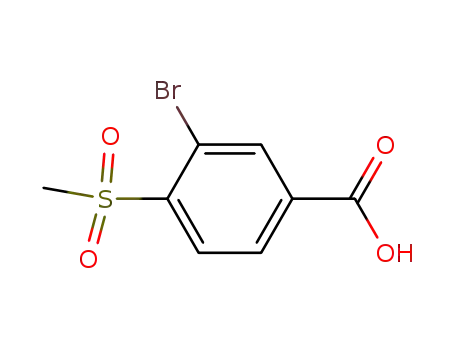 Molecular Structure of 39058-84-9 (3-Bromo-4-(methylsulfonyl)benzoic Acid)