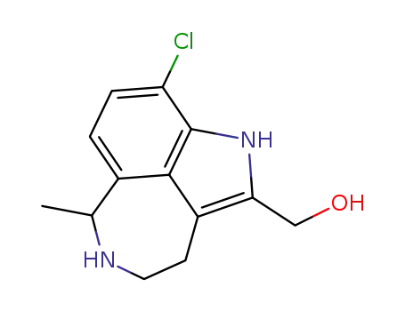 Molecular Structure of 3889-03-0 (3,4,5,6-Tetrahydro-9-chloro-6-methyl-1H-azepino[5,4,3-cd]indole-2-methanol)