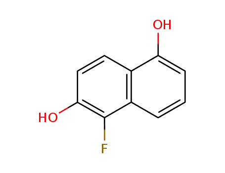 Molecular Structure of 388622-50-2 (1,6-Naphthalenediol,  5-fluoro-)