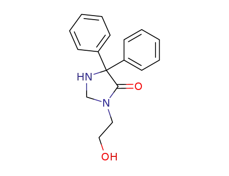Molecular Structure of 39588-45-9 (3-(2-hydroxyethyl)-5,5-diphenylimidazolidin-4-one)