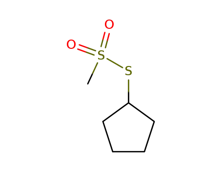 Molecular Structure of 39165-48-5 (Methanesulfonothioic acid, S-cyclopentyl ester (9CI))