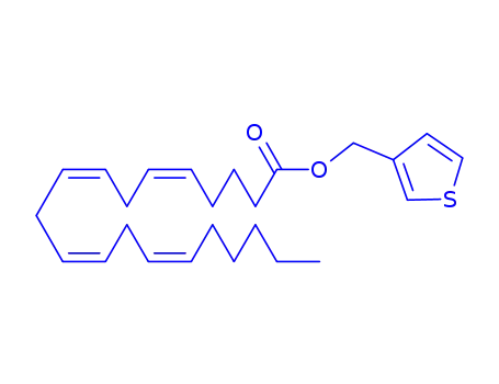 Molecular Structure of 390824-17-6 (5Z,8Z,11Z,14Z-EICOSATETRAENOIC ACID, 3-THIENYLMETHYL ESTER)