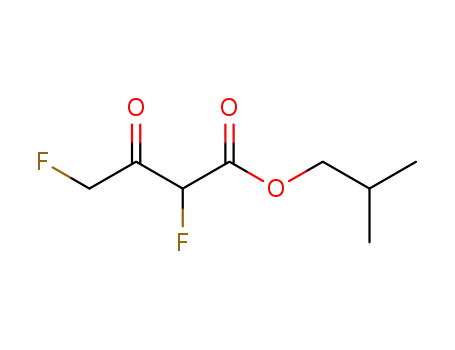 Molecular Structure of 392-66-5 (Butanoic acid, 2,4-difluoro-3-oxo-, isobutyl ester)