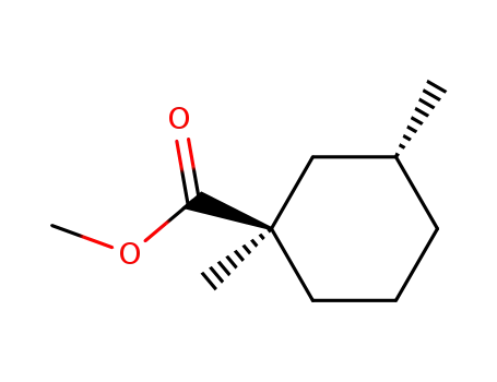 Molecular Structure of 38864-04-9 (methyl (1R,3R)-1,3-dimethylcyclohexanecarboxylate)