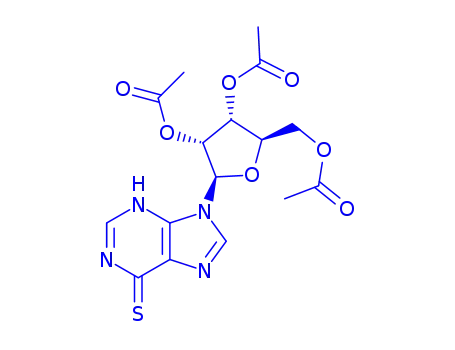 Molecular Structure of 98028-94-5 (9-beta-d-Arabinofuranosyl-9H-purine-6-thiol triacetate ester)