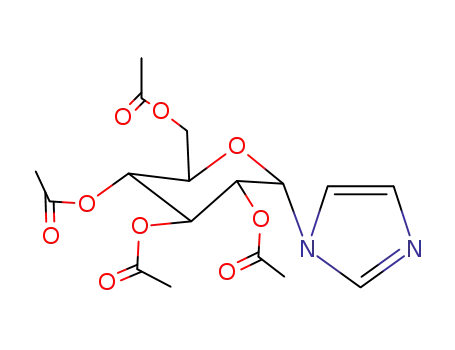Molecular Structure of 25484-69-9 (1-(2,3,4,6-Tetra-O-acetyl-α-D-glucopyranosyl)imidazol)