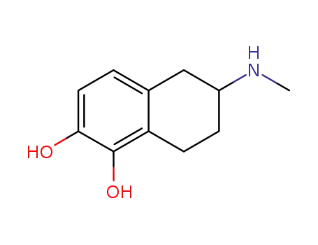Molecular Structure of 39478-89-2 (5,6-dihydroxy-2-methylaminotetralin)