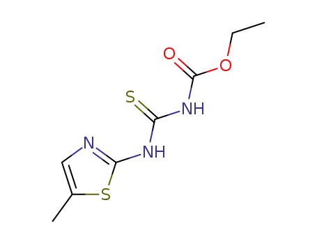 Molecular Structure of 39122-63-9 (Carbamic  acid,  [[(5-methyl-2-thiazolyl)amino]thioxomethyl]-,  ethyl  ester  (9CI))