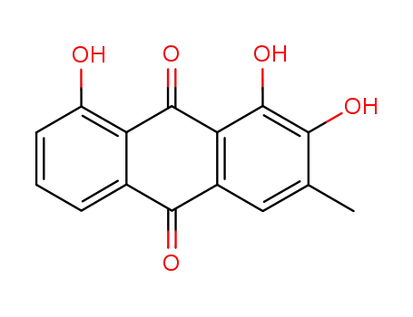 Molecular Structure of 58322-78-4 (1,2,8-TRIHYDROXY-3-METHYLANTHRAQUINONE)