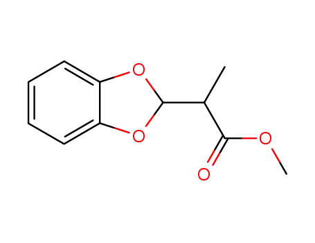 Molecular Structure of 75484-35-4 (methyl 2-(1,3-benzodioxol-2-yl)-propanoate)