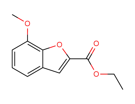 Molecular Structure of 50551-58-1 (ETHYL 7-METHOXYBENZOFURAN-2-CARBOXYLATE)