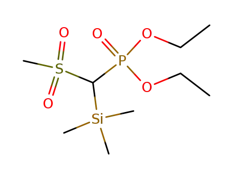 Molecular Structure of 122422-71-3 ((Methanesulfonyl-trimethylsilanyl-methyl)-phosphonic acid diethyl ester)