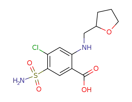 Molecular Structure of 4793-38-8 (4-Chlor-S-sulfamoyl-N-<tetrahydrofuryl-(2)-methyl>-anthranilsaeure)
