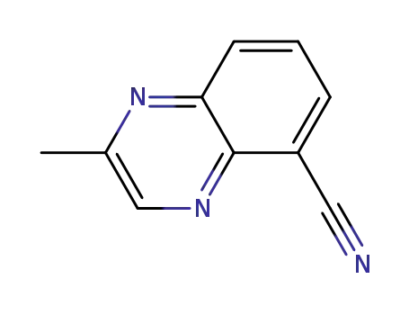 Molecular Structure of 397324-12-8 (5-Quinoxalinecarbonitrile,2-methyl-(9CI))