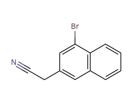 Molecular Structure of 401469-73-6 (2-Naphthaleneacetonitrile, 4-broMo-)