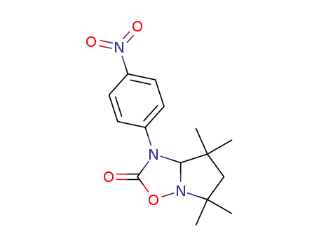 Molecular Structure of 39931-31-2 (5,6,7,7a-Tetrahydro-5,5,7,7-tetramethyl-1-(4-nitrophenyl)pyrrolo[1,2-b][1,2,4]oxadiazol-2(1H)-one)