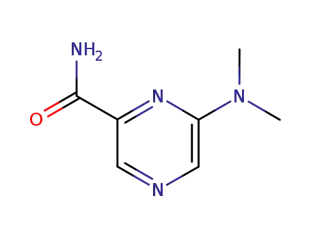 Molecular Structure of 40262-55-3 (6-(Dimethylamino)pyrazinecarboxamide)