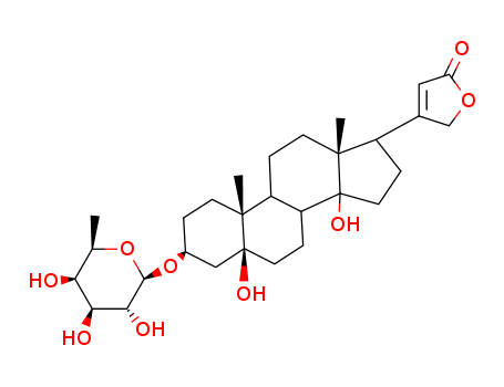 Card-20(22)-enolide,3-[(6-deoxy-b-D-gulopyranosyl)oxy]-5,14-dihydroxy-,(3b,5b)- (9CI)