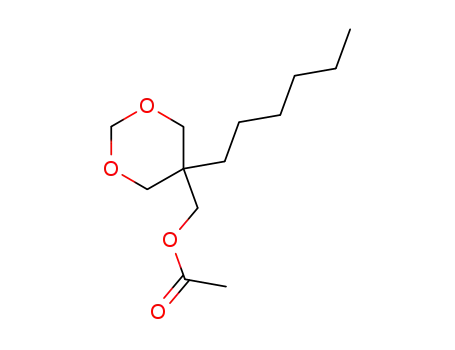 Molecular Structure of 93567-78-3 (5-acetoxymethyl-5-hexyl-[1,3]dioxane)