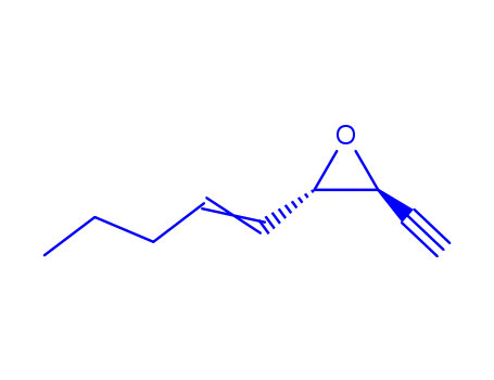 Molecular Structure of 399512-78-8 (Oxirane, 2-ethynyl-3-(1-pentenyl)-, (2R,3S)-rel- (9CI))