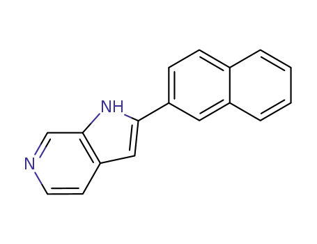 Molecular Structure of 40068-81-3 (2-NAPHTHALEN-2-YL-1H-PYRROLO[2,3-C]PYRIDINE)