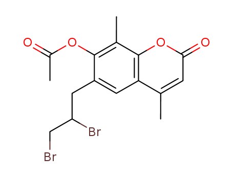 7-Acetoxy-6-(2,3-dibromopropyl)-4,8-dimethylcoumarin