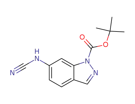 Molecular Structure of 401510-60-9 (6-CYANOAMINO-INDAZOLE-1-CARBOXYLIC ACID TERT-BUTYL ESTER)